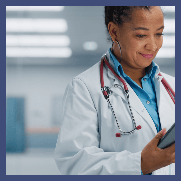 Clinician using Helix genomic testing platform